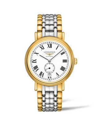 Longines - L4.905.2.11.7  Presence 40 Small Seconds PVD Gold / White - Roman / Bracelet