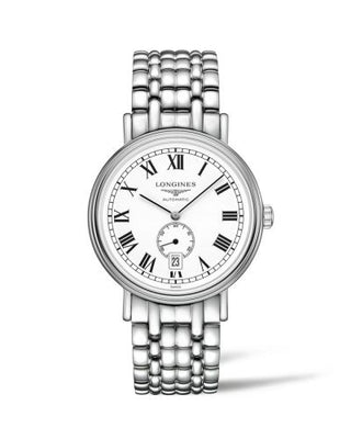 Longines - L4.905.4.11.6  Presence 40 Small Seconds Stainless Steel / White - Roman / Bracelet