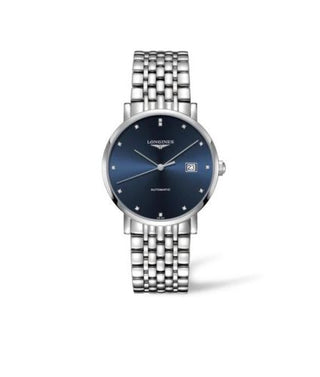 Longines - L4.910.4.97.6  Elegant Collection Automatic 39 Stainless Steel / Blue - Diamond / Bracelet