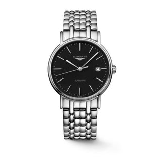 Longines - L4.921.4.52.6  Presence 38.5 Automatic Stainless Steel / Black / Bracelet