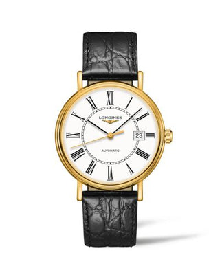 Longines - L4.922.2.11.2  Presence 40 Automatic PVD Gold / White - Roman