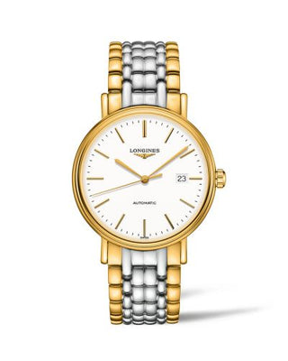 Longines - L4.922.2.12.7  Presence 40 Automatic PVD Gold / White / Bracelet