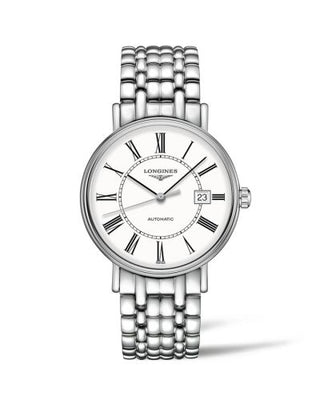 Longines - L4.922.4.11.6  Presence 40 Automatic Stainless Steel / White - Roman / Bracelet