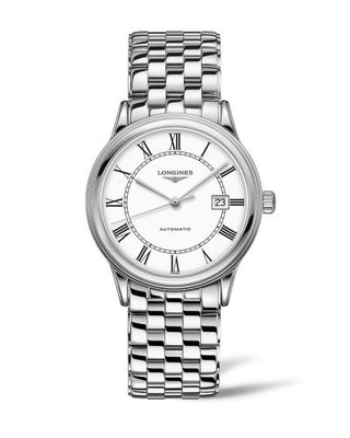 Longines - L4.984.4.21.6  Flagship 40 Stainless Steel / White - Roman / Bracelet