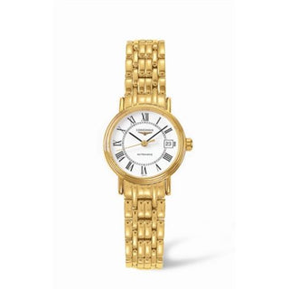 Longines - L4.221.2.11.8  Presence 25.5 Automatic Yellow Roman Bracelet