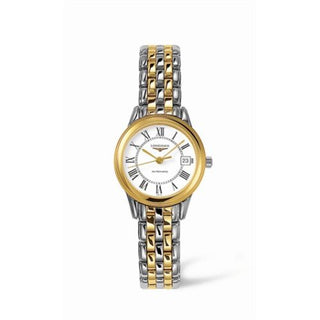 Longines - L4.274.3.21.7  Flagship 26 Automatic Two Tone White Roman