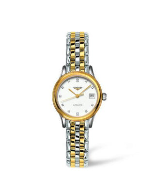 Longines - L4.274.3.27.7  Flagship 26 Automatic Two Tone White Diamond