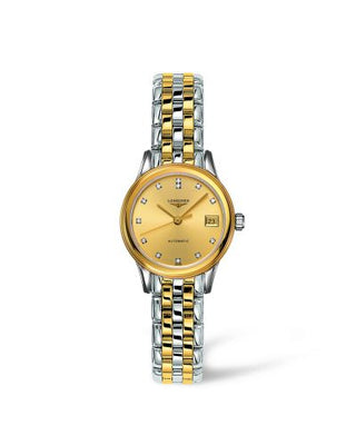 Longines - L4.274.3.37.7  Flagship 26 Automatic Two Tone Champagne Diamond