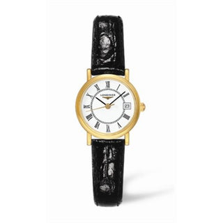 Longines - L4.277.6.11.2  Presence 23.5 Quartz Yellow Gold / White - Roman