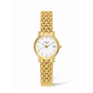 Longines - L4.277.6.12.6  Presence 23.5 Quartz Yellow Gold / White / Bracelet