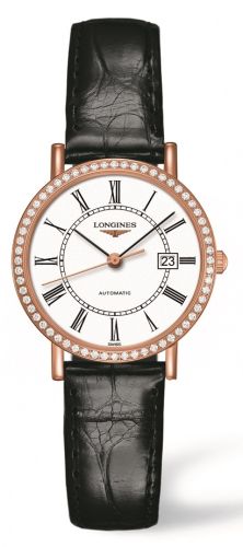 Longines - L4.287.9.11.0  Elegant Collection Automatic 29 Pink Gold / Diamond / White