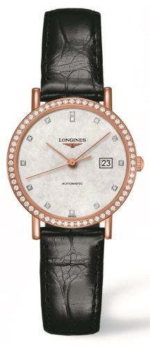 Longines - L4.287.9.87.0  Elegant Collection Automatic 29 Pink Gold / Diamond / MOP