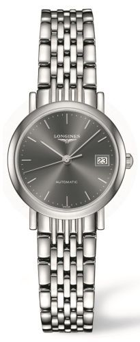 Longines - L4.309.4.72.6  Elegant Collection 25.5 Automatic Stainless Steel / Grey / Bracelet