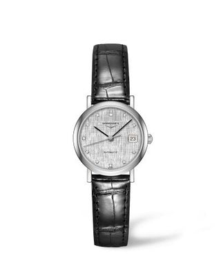 Longines - L4.309.4.77.2  Elegant Collection 25.5 Automatic Stainless Steel / Silver / Strap