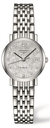 Longines - L4.309.4.77.6  Elegant Collection 25.5 Automatic Stainless Steel / Silver / Bracelet