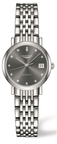 Longines - L4.309.4.78.6  Elegant Collection 25.5 Automatic Stainless Steel / Grey / Bracelet