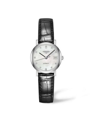 Longines - L4.309.4.87.2  Elegant Collection 25.5 Automatic Stainless Steel / MOP / Strap