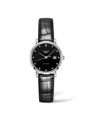 Longines - L4.310.4.57.2  Elegant Collection Automatic 29 Stainless Steel / Black / Strap