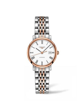 Longines - L4.310.5.11.7  Elegant Collection Automatic 29 Stainless Steel / Pink Gold / White