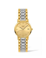 Longines Presence Quartz 30mm PVD Gold / White - Roman / Bracelet (L4.320.2.32.7)