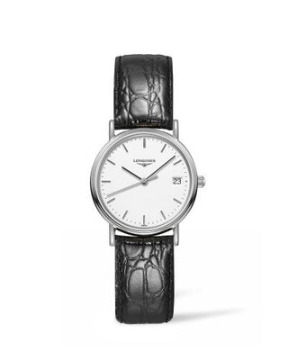 Longines - L4.320.4.12.2  Presence Quartz 30mm Stainless Steel / White