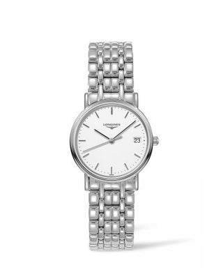 Longines - L4.320.4.12.6  Presence Quartz 30mm Stainless Steel / White / Bracelet