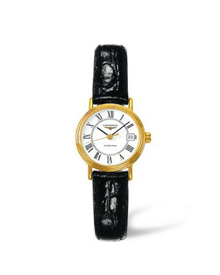 Longines - L4.321.2.11.2  Presence 25.5 Automatic PVD Gold / White - Roman