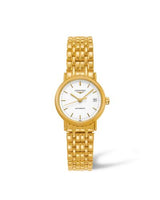 Longines Presence Quartz 30mm PVD Gold / White - Roman / Bracelet (L4.321.2.12.8)