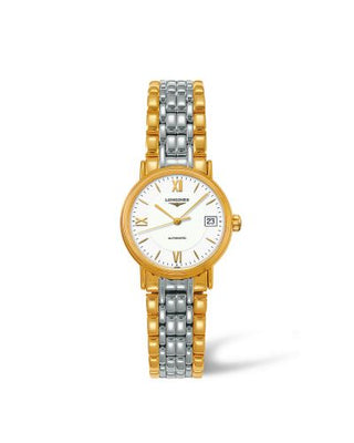 Longines - L4.321.2.15.7  Presence 25.5 Automatic PVD Gold / White - Mixed / Bracelet