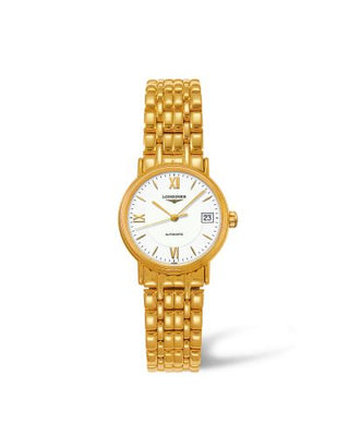 Longines - L4.321.2.15.8  Presence 25.5 Automatic PVD Gold / White / Mixed / Bracelet