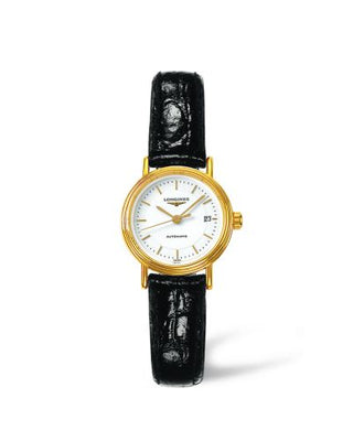 Longines - L4.321.2.18.2  Presence 25.5 Automatic PVD Gold / White