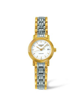 Longines - L4.321.2.18.7  Presence 25.5 Automatic PVD Gold / White / Bracelet