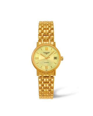 Longines - L4.321.2.45.8  Presence 25.5 Automatic PVD Gold / Champagne - Mixed / Bracelet