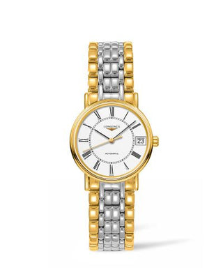 Longines - L4.322.2.11.7  Presence Automatic 30 PVD Gold / White - Roman / Bracelet