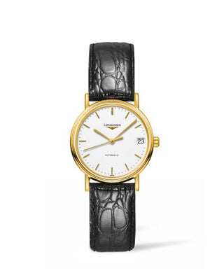 Longines - L4.322.2.12.2  Presence Automatic 30 PVD Gold / White