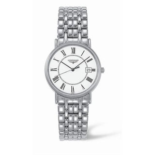 Longines - L4.720.4.11.6  Presence 33 Quartz Stainless Steel Roman Bracelet