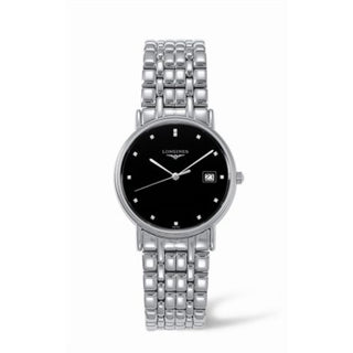 Longines - L4.720.4.97.6  Presence 33 Quartz Stainless Steel Black