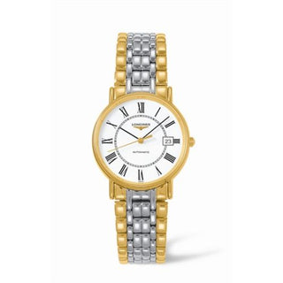 Longines - L4.721.2.11.7  Presence 34.5 Automatic Yellow Roman Bracelet Two Tone