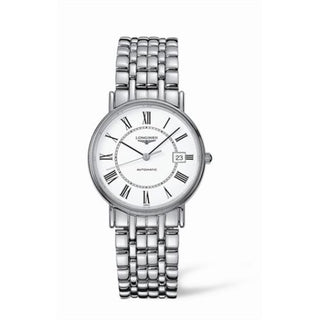 Longines - L4.721.4.11.6  Presence 34.5 Automatic Stainless Steel Roman Bracelet