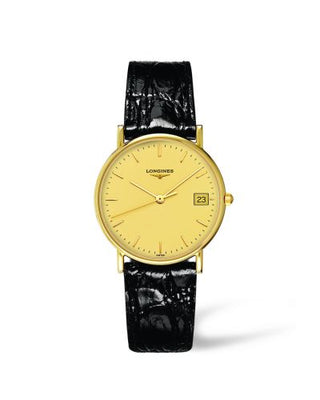 Longines - L4.743.6.32.0  Presence 33.5 Quartz Yellow Gold / Champagne