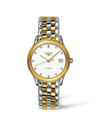 Longines - L4.774.3.27.7  Flagship 35.6 Automatic Two Tone White Diamond