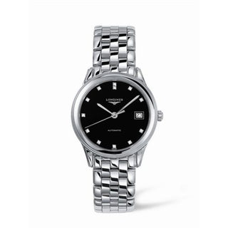 Longines - L4.774.4.57.6  Flagship 35.6 Automatic Stainless Steel Black Diamond