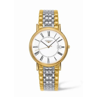 Longines - L4.790.2.11.7  Presence 38.5 Quartz PVD Gold / White - Roman / Bracelet