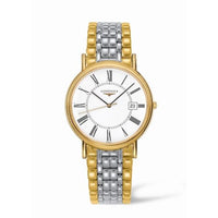 Longines Presence 38.5 Quartz PVD Gold / White / Bracelet (L4.790.2.11.7)