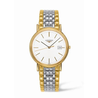 Longines - L4.790.2.12.7  Presence 38.5 Quartz PVD Gold / White / Bracelet