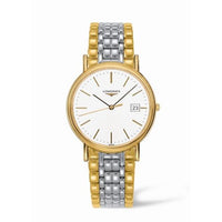 Longines Presence 38.5 Quartz PVD Gold / White - Roman / Bracelet (L4.790.2.12.7)