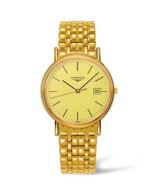 Longines - L4.790.2.32.8  Presence 38.5 Quartz PVD Gold / Champagne / Bracelet