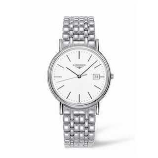 Longines - L4.790.4.12.6  Presence 38.5 Quartz Stainless Steel / White / Bracelet