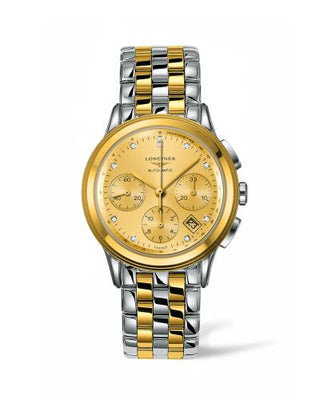 Longines - L4.803.3.37.7  Flagship Chronograph Two Tone Diamond