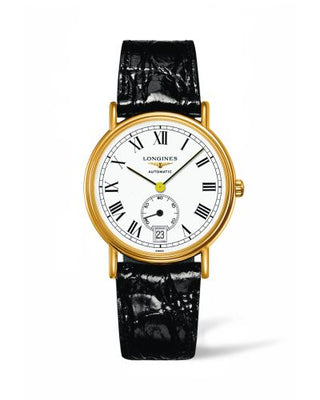 Longines - L4.805.2.11.2  Presence 38.5 Automatic Small Seconds Yellow